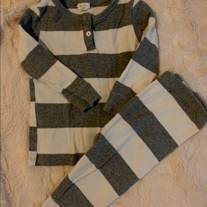 Grey and off-white pajama set